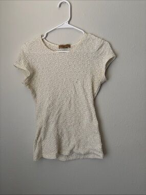 Notations Cream Bouclé Short Sleeve Tee